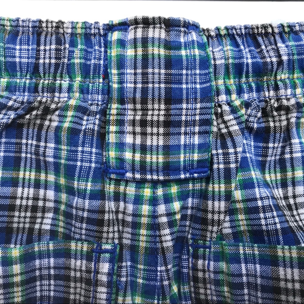 NWT Gymsport Gymboree Kids Blue White Green Plaid Stripe Surf Shorts - Picture 10 of 11